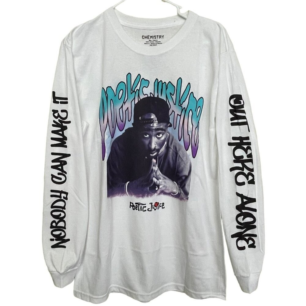 Tupac Shakur Unisex Size Medium Poetic Justice Graphic Tee T-Shirt NWOT